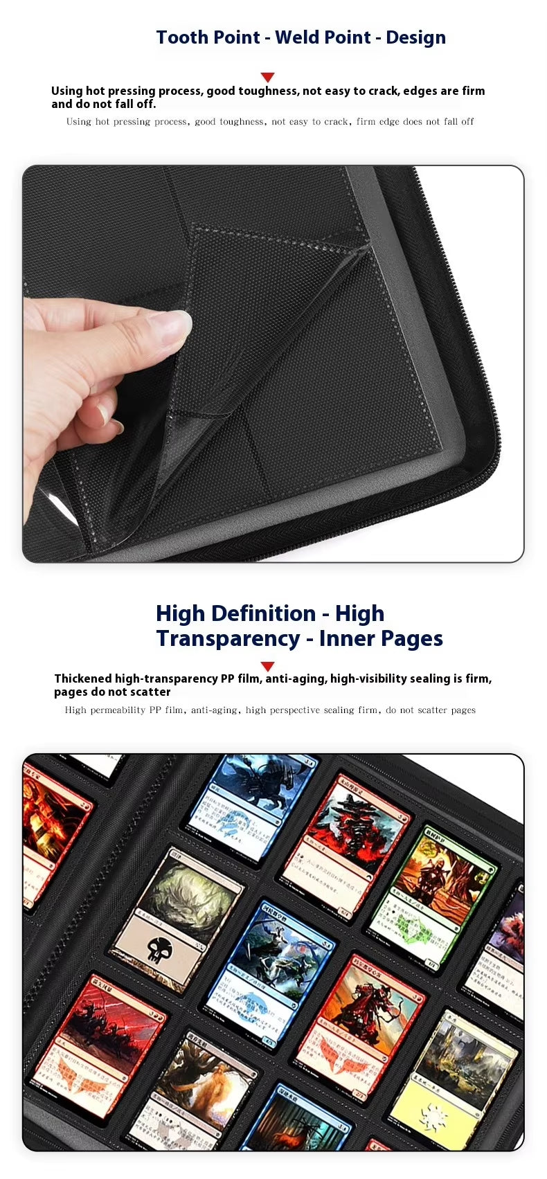 Professional Zipper Card Album 480 Pockets Collectors