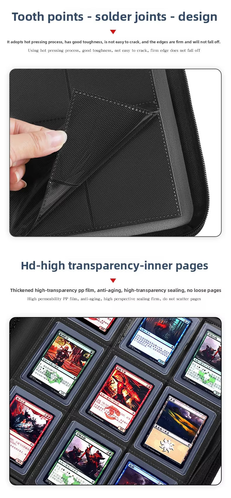 PU Leather Toploader Card Binder Album with 252 Slots