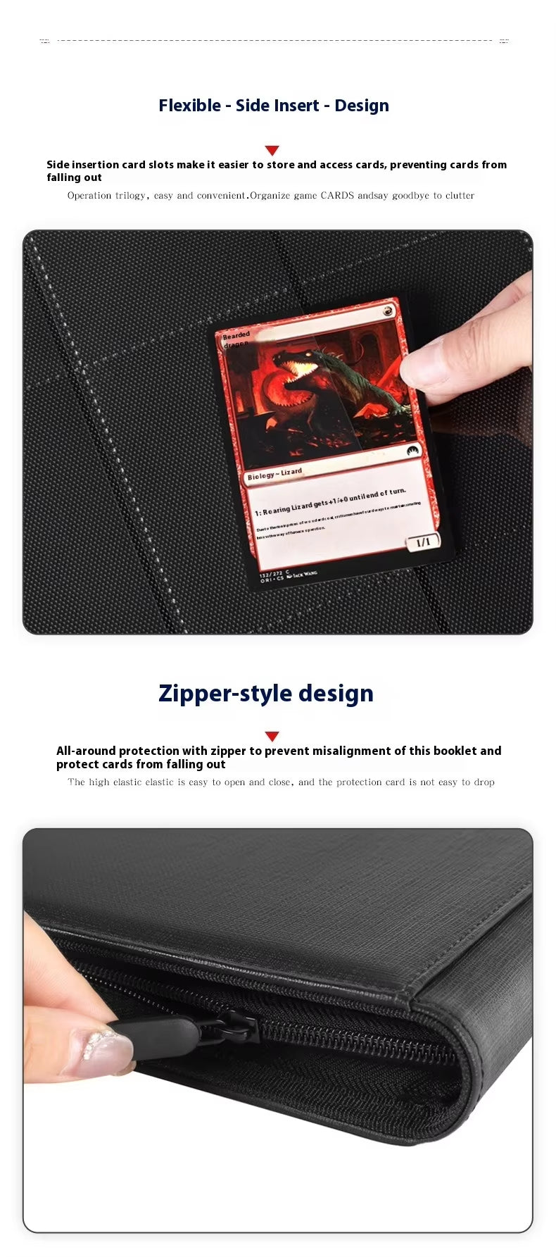 Deluxe Zipper Card Binder For Collectors and Kids Present 360 Pockets