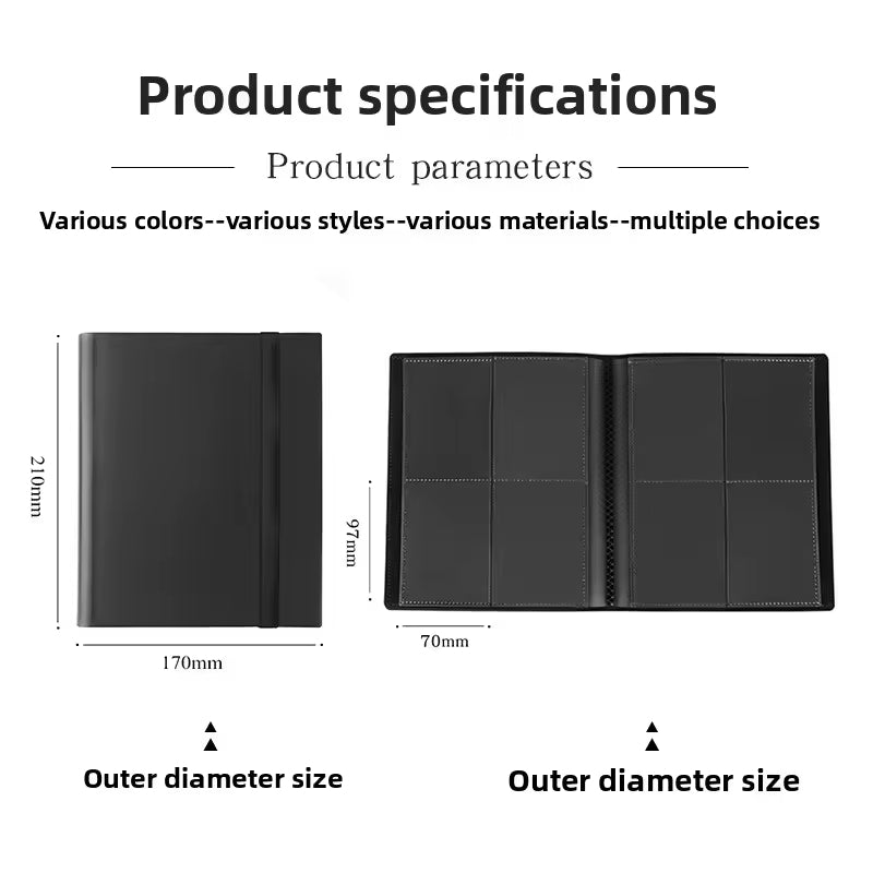 Trading Card Binder Strap Album 160 Pockets for Pokemon MTG
