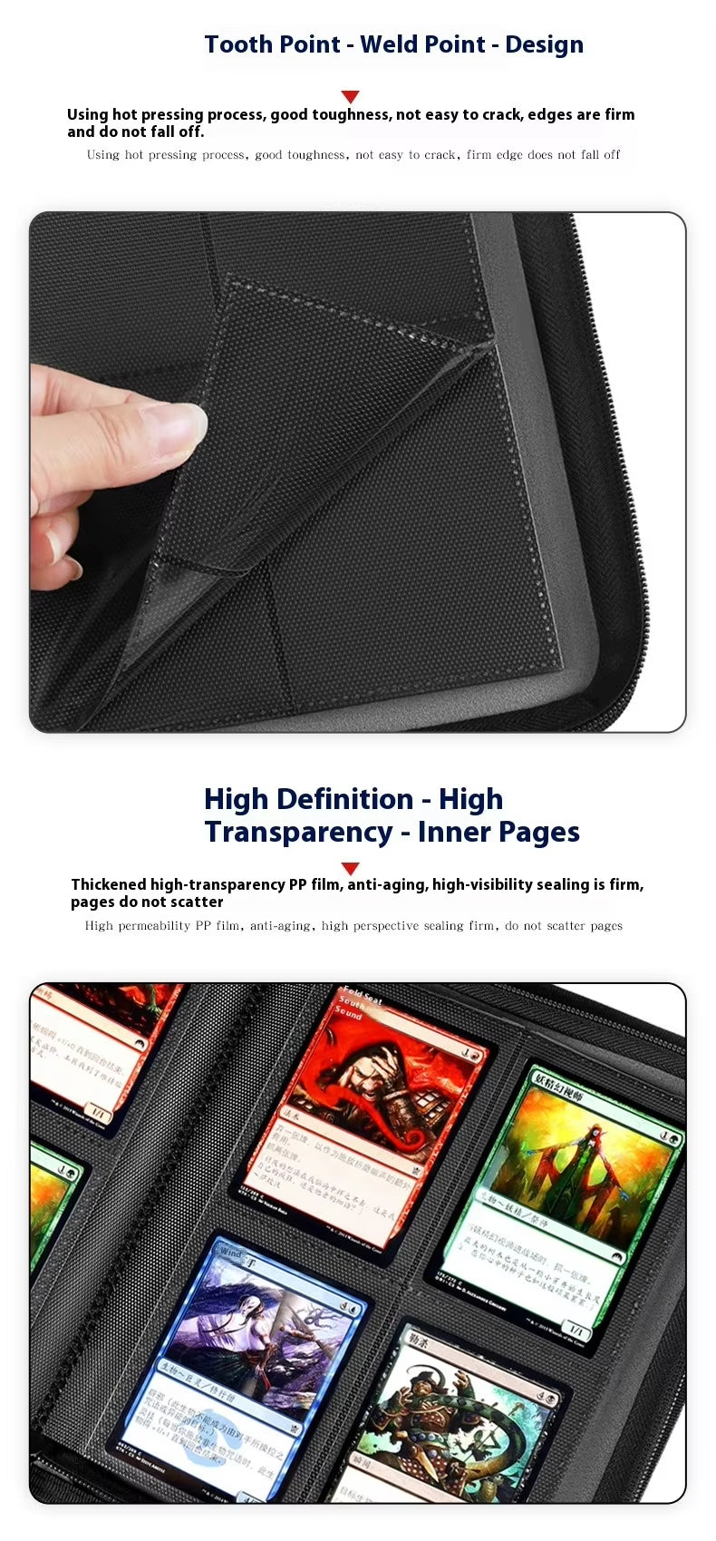 Trading Card Album For Pokemon MTG Yugioh Storage Kids Gift - Card Binders-Protect Your Cards, Showcase Your Passion.